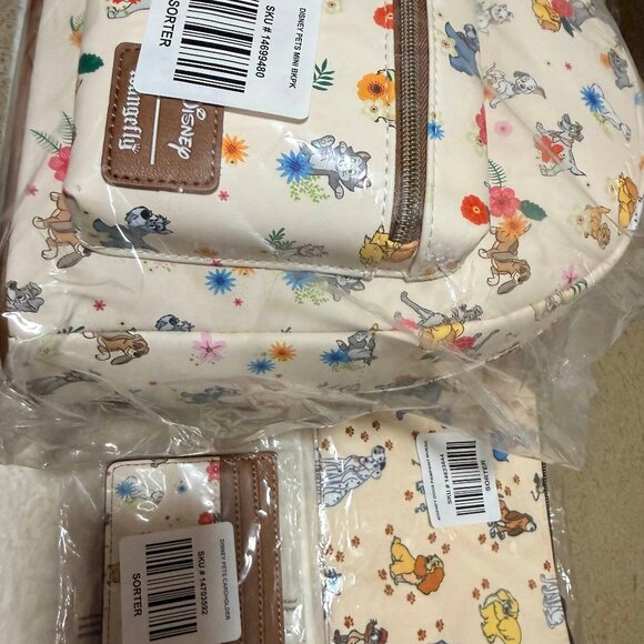 Loungefly Handbags - 2024 Loungefly Disney Cats/Dogs Mini Backpack & Cardholder & bonus Bag